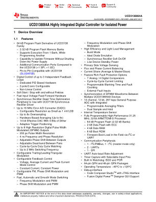 UCD3138064A datasheet cover page