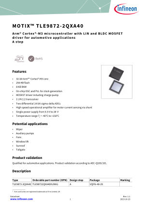 TLE9872-2QXA40 datasheet cover page