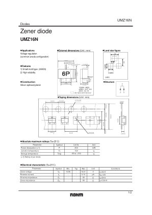 UMZ16N 数据手册首页