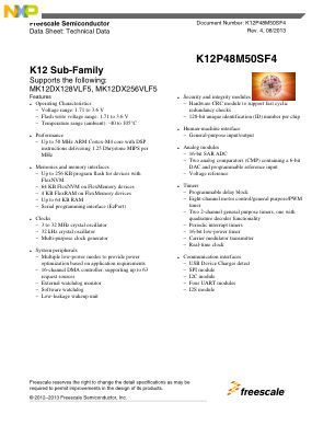 K12P48M50SF4 数据手册首页