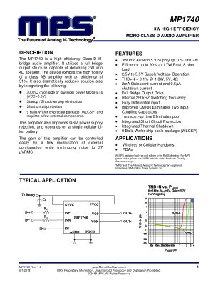 MP1740 datasheet cover page