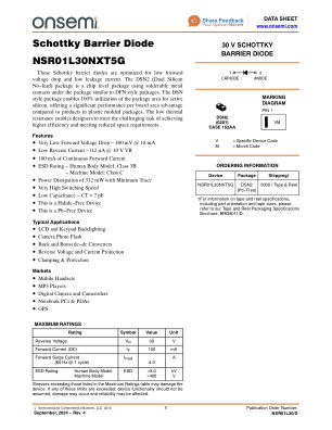 NSR01L30 datasheet cover page