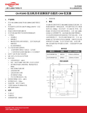 CA-IF1043 数据手册首页