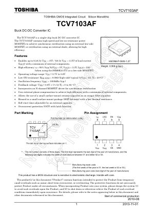 TCV7103AF 数据手册首页
