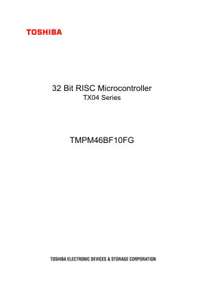 TMPM46BF10FG datasheet cover page
