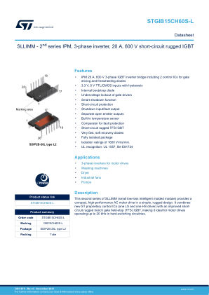 STGIB15CH60S-L datasheet cover page