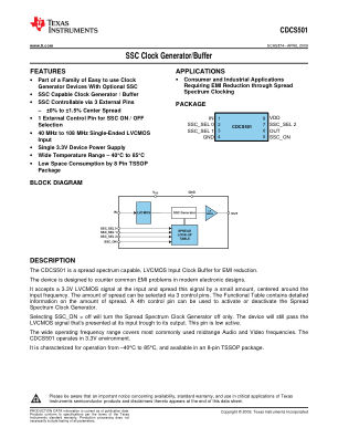 CDCS501 数据手册首页