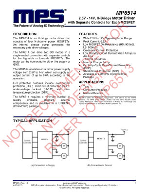 MP6514 datasheet cover page