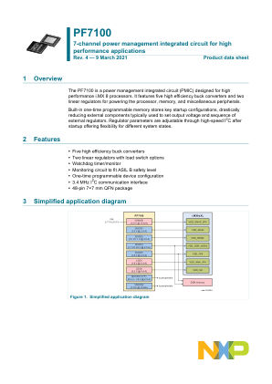 PF7100 datasheet cover page