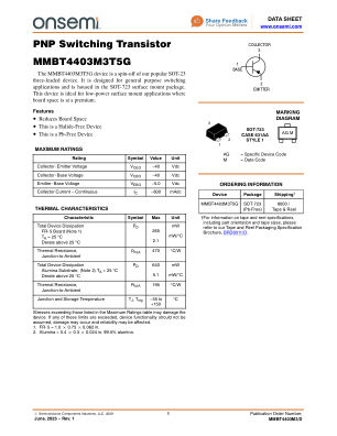 MMBT4403M3 数据手册首页