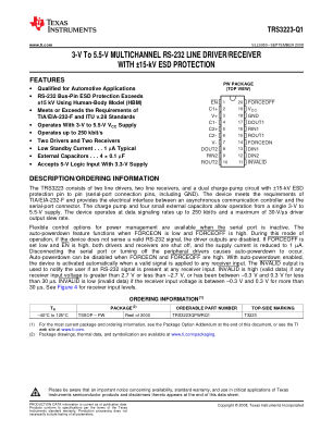 TRS3223-Q1 datasheet cover page
