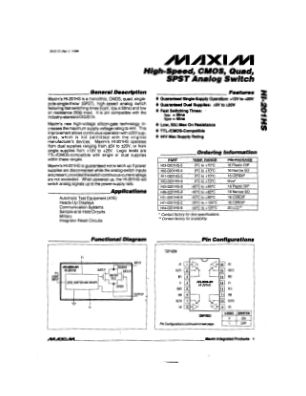 HI-201HS datasheet cover page