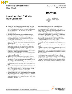 MSC7110 数据手册首页