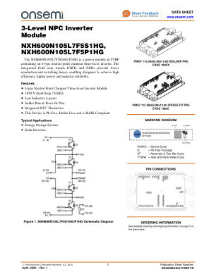 NXH600N105L7F5SP1 datasheet cover page