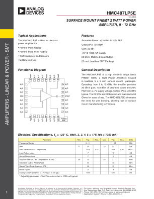 HMC487 datasheet cover page
