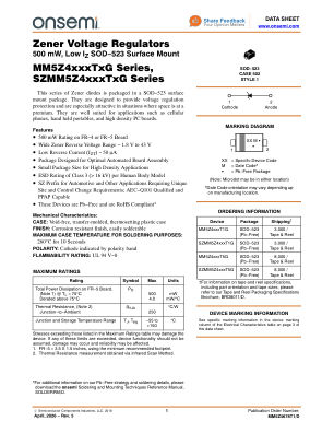 MM5Z4678T1 数据手册首页