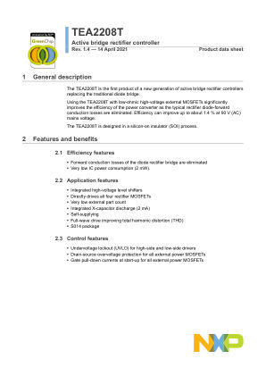 TEA2208T 数据手册首页