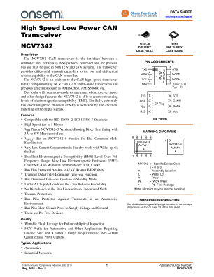 NCV7342 数据手册首页
