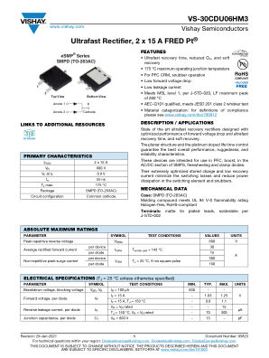 VS-30CDU06HM3 datasheet cover page