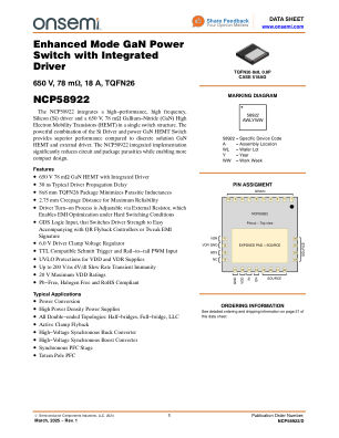 NCP58922 datasheet cover page