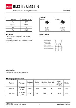 UMG11N 数据手册首页