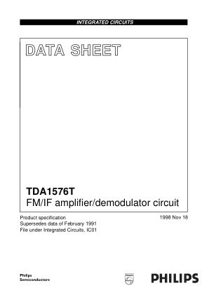 TDA1576T datasheet cover page