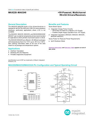 MAX220-MAX249 datasheet cover page