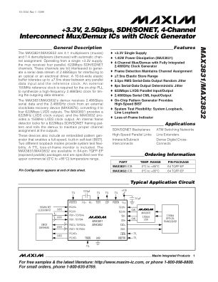 MAX3831-MAX3832 datasheet cover page