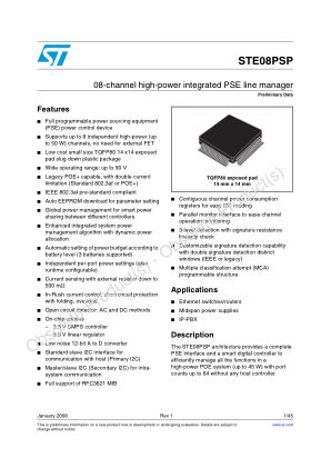 STE08PSP 数据手册首页
