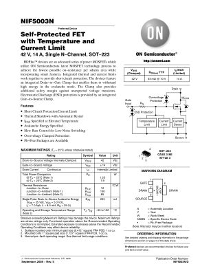 NIF5003N 数据手册首页