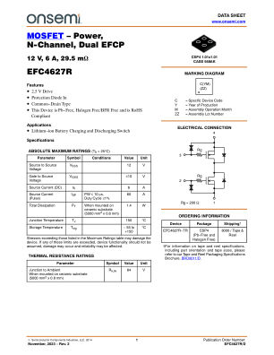 EFC4627R datasheet cover page
