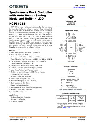 NCP81038 datasheet cover page
