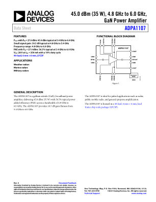 ADPA1107 数据手册首页