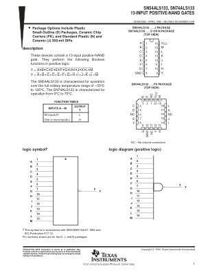 SN74ALS133 datasheet cover page