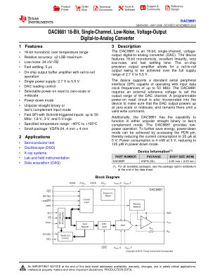 DAC9881 datasheet cover page