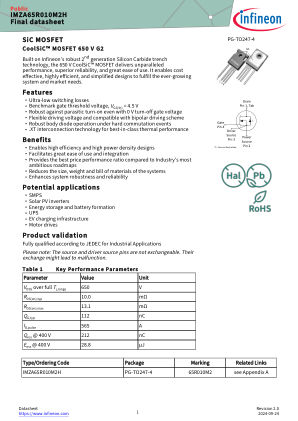 IMZA65R010M2H datasheet cover page