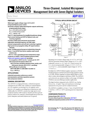 ADP1031 datasheet cover page