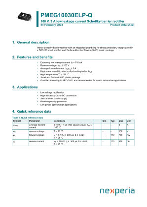 PMEG10030ELP-QX datasheet cover page