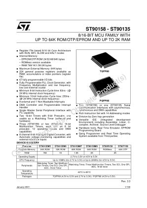 ST90R158 datasheet cover page