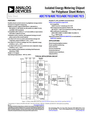 ADE7978 数据手册首页
