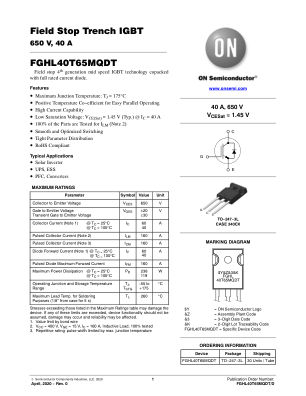 FGHL40T65MQDT 数据手册首页