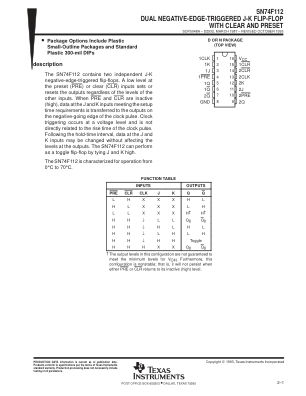 SN74F112 datasheet cover page