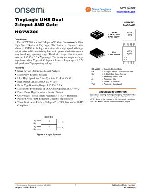 NC7WZ08 datasheet cover page