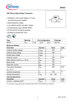 BFN27 datasheet cover page