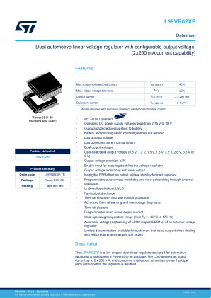 L99VR02XP datasheet cover page