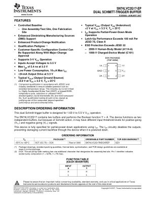 SN74LVC2G17-EP datasheet cover page