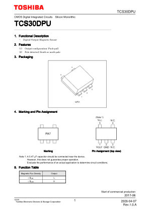 TCS30DPU datasheet cover page