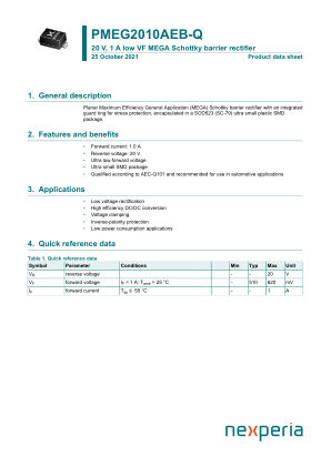 PMEG2010AEB-QX datasheet cover page