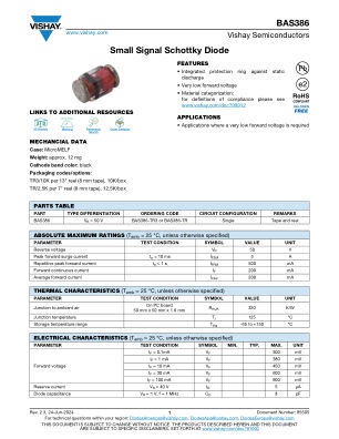 BAS386 datasheet cover page