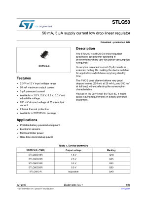 STLQ50 datasheet cover page